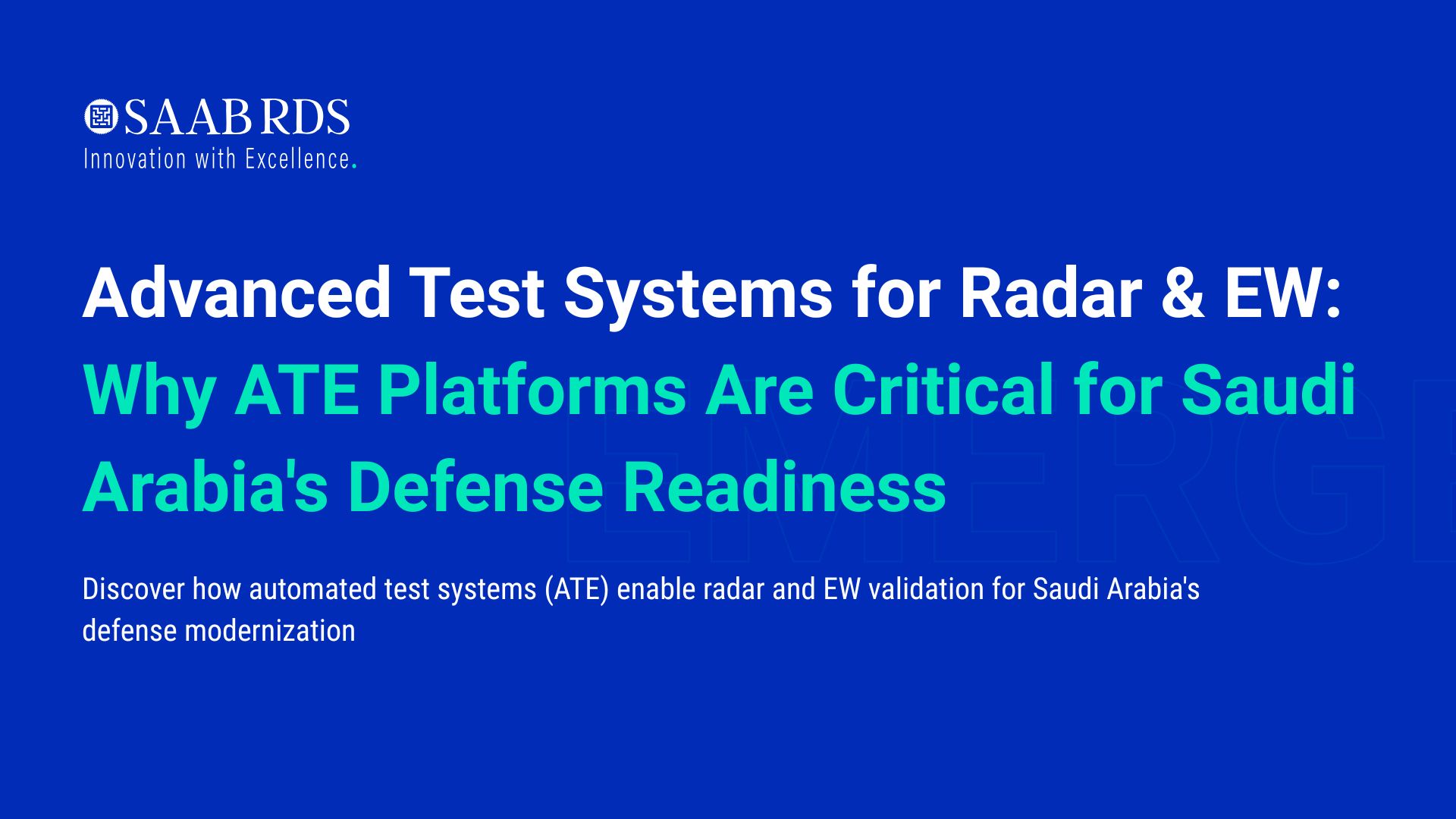 Advanced automated test systems (ATE) platform for radar and electronic warfare validation showing RF environment emulation, data acquisition, and test automation controls