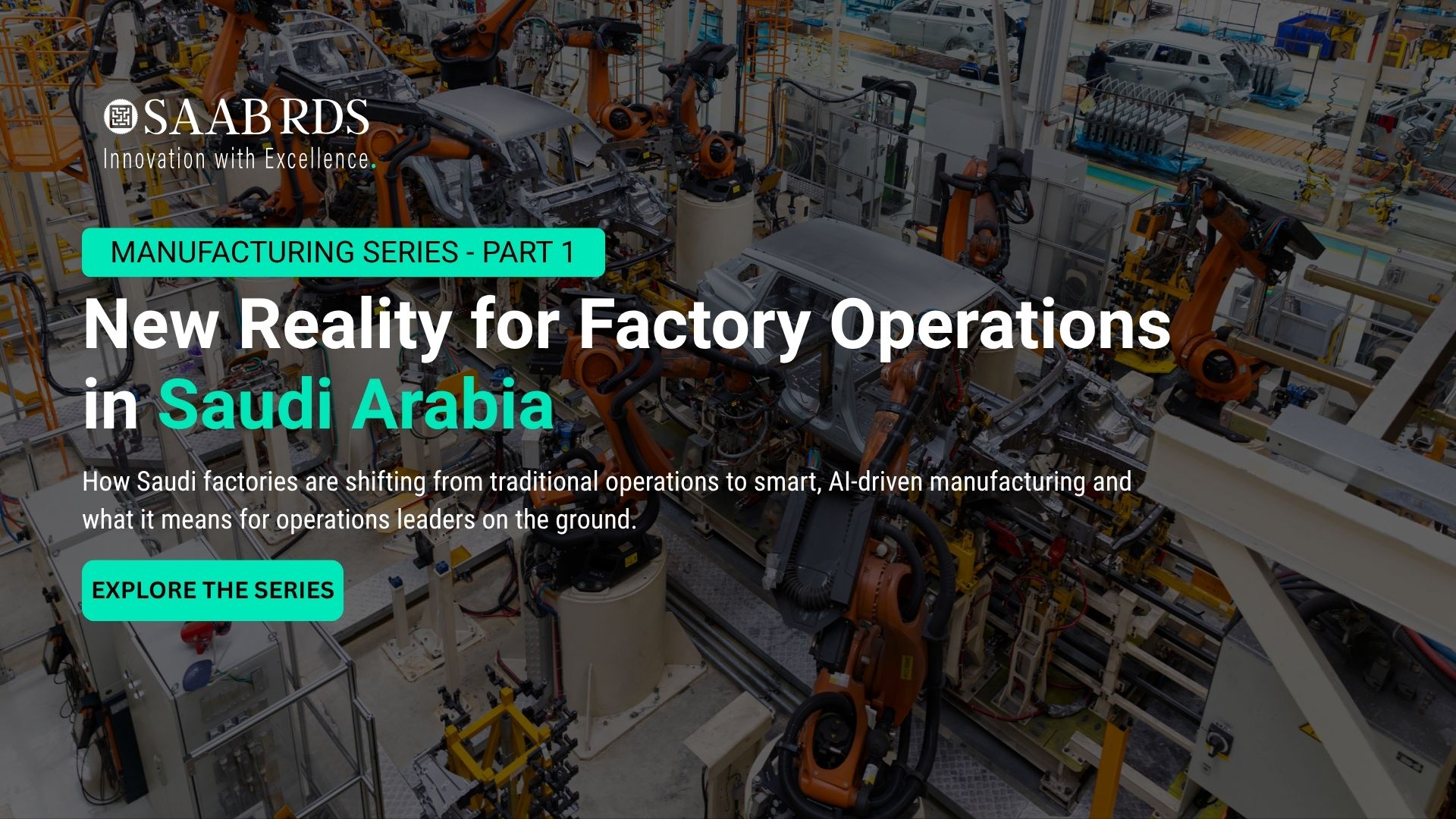 Smart manufacturing factory floor in Saudi Arabia